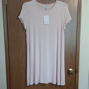 Love, fire / blush pink and white NWT SS dress